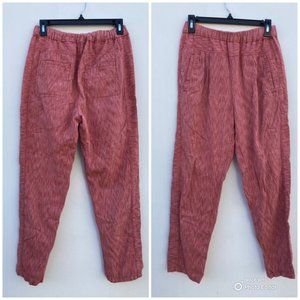Anthropologie Cotton Pants W/Elastic Waist Front & Back Pockets XSmall
